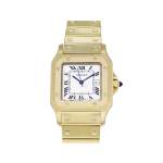 Montre d'occasion CARTIER Santos Galbée mixte automatique bracelet or jaune 750/000 - vue 1