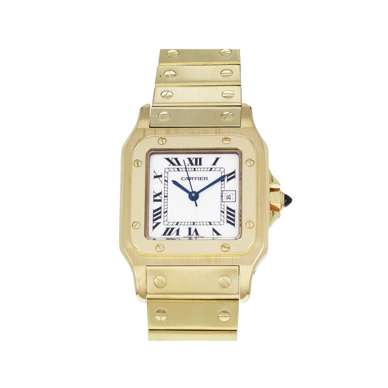 Montre d'occasion CARTIER Santos Galbée mixte automatique bracelet or jaune 750/000 - vue 1