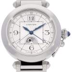 Montre d'occasion CARTIER Pasha Grande Date Phase de Lune homme automatique bracelet acier - vue D1