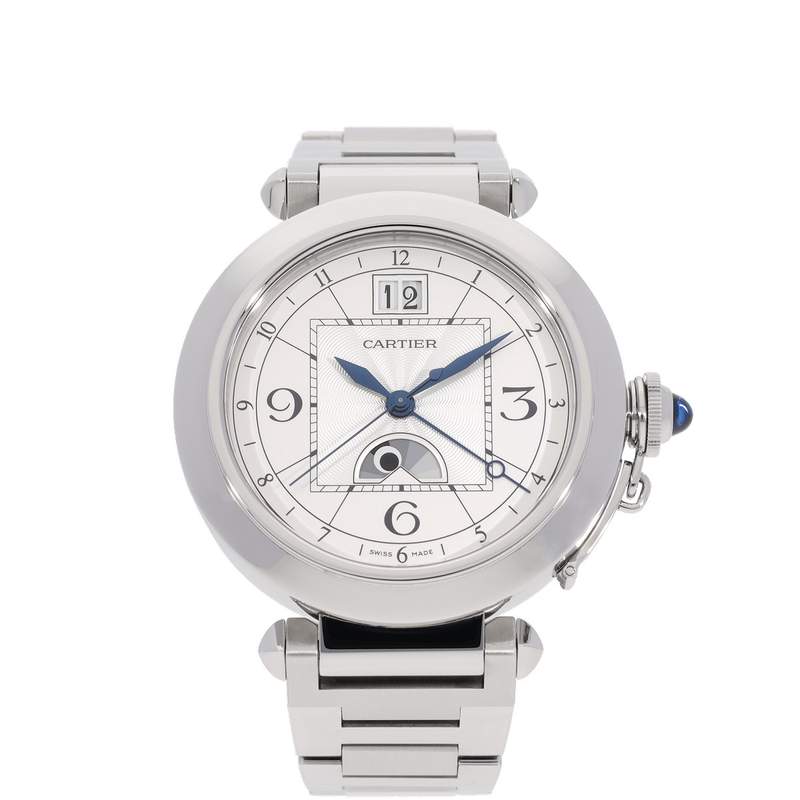 Montre d'occasion CARTIER Pasha Grande Date Phase de Lune homme automatique bracelet acier - vue D3