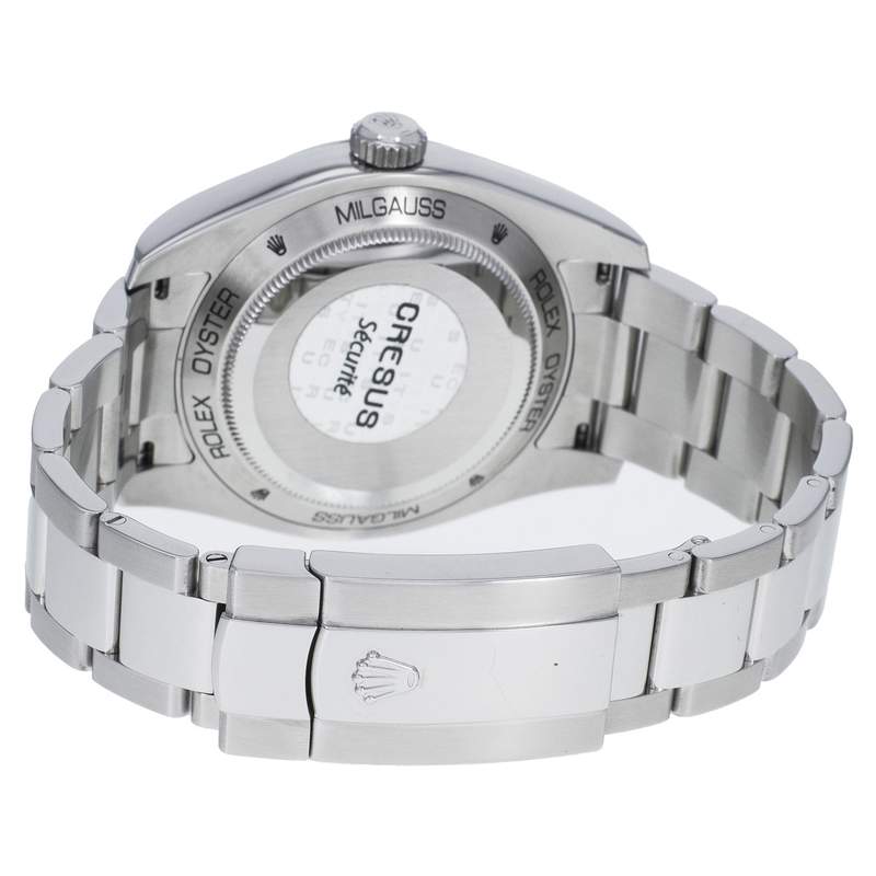 Montre d'occasion ROLEX Milgauss GV homme mouvement automatique certifié (cosc) bracelet acier - vue 3