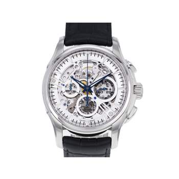 Montre d'occasion HAMILTON Jazzmaster SKELETON homme automatique bracelet cuir d'origine