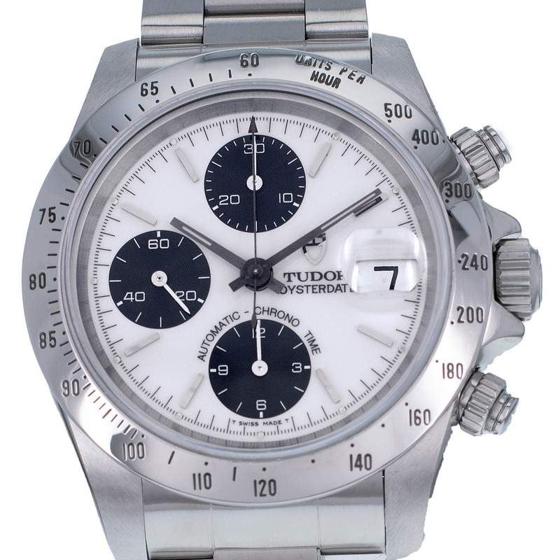 Montre d'occasion TUDOR Prince Date Chronograph homme automatique bracelet acier - vue D1