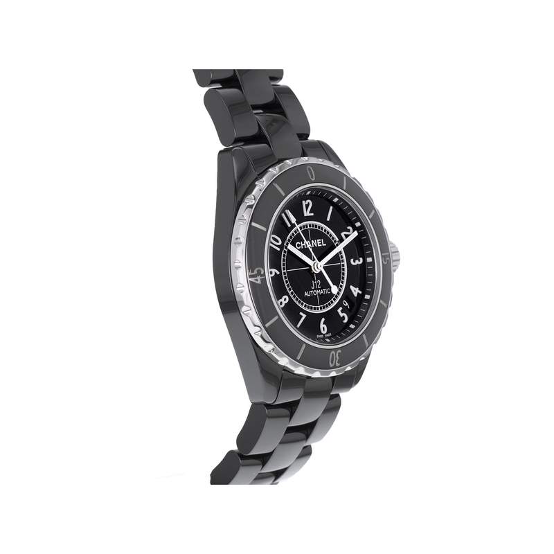 Montre d'occasion CHANEL J12 Noire mixte automatique bracelet céramique - vue 2