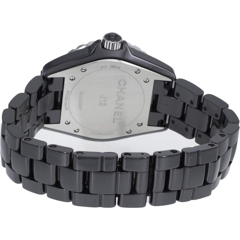 Montre d'occasion CHANEL J12 Noire mixte automatique bracelet céramique - vue 3