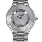 Montre d'occasion CARTIER Must 21 femme quartz bracelet acier - vue D1