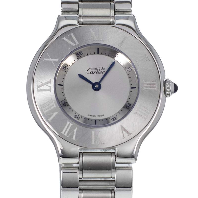 Montre d'occasion CARTIER Must 21 femme quartz bracelet acier - vue D1