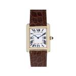 Montre d'occasion CARTIER Tank Solo femme quartz bracelet cuir d'origine - vue 1