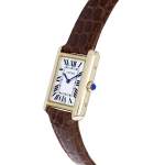 Montre d'occasion CARTIER Tank Solo femme quartz bracelet cuir d'origine - vue D2