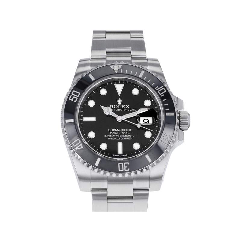 Montre d'occasion ROLEX Submariner Date homme mouvement automatique certifié (cosc) bracelet acier - vue 1