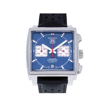 Montre d'occasion TAG HEUER Monaco Steve McQueen homme automatique bracelet cuir d'origine