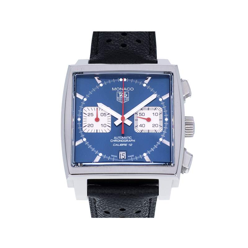 Montre d'occasion TAG HEUER Monaco Steve McQueen homme automatique bracelet cuir d'origine - vue 1