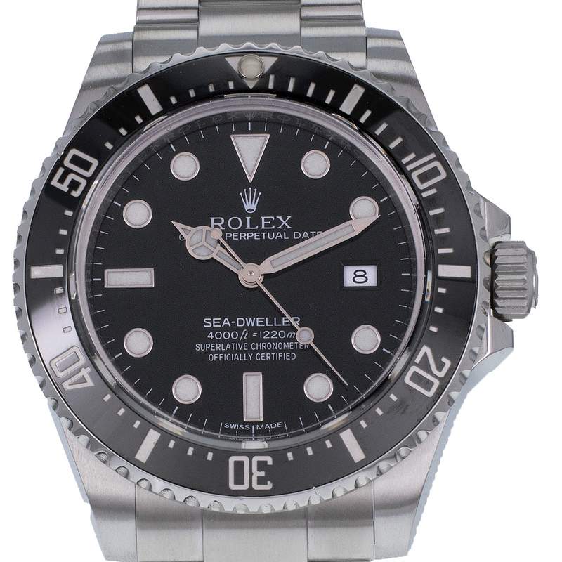 Montre d'occasion ROLEX Sea-Dweller homme mouvement automatique certifié (cosc) bracelet acier - vue D1