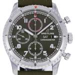 Montre d'occasion BREITLING Aviator 8 Chronograph 43 Curtiss Warhawk homme mouvement automatique certifié (cosc) bracelet cuir d'origine - vue D1