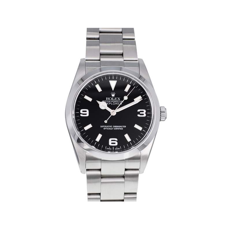 Montre d'occasion ROLEX Explorer homme mouvement automatique certifié (cosc) bracelet acier - vue 1