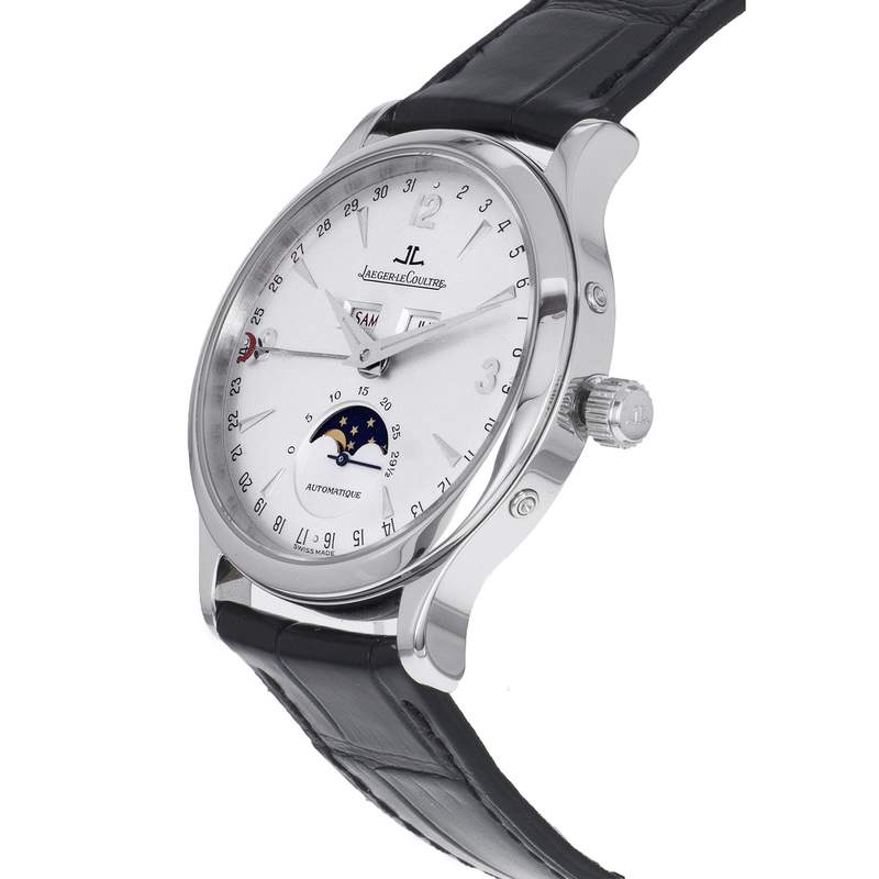 Montre d'occasion JAEGER Master Calendar Triple Date homme automatique bracelet cuir d'origine - vue D2