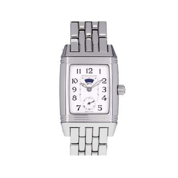 Montre d'occasion JAEGER LECOULTRE Reverso Gran'Sport Duetto femme mécanique bracelet acier