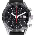 Montre d'occasion TAG HEUER Carrera Calibre 16 homme automatique bracelet caoutchouc - vue D1