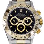 Montre d'occasion ROLEX Cosmograph Daytona homme mouvement automatique certifié (cosc) bracelet or jaune 750/000 et acier - vue D1