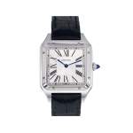 Montre d'occasion CARTIER Santos Dumont mixte quartz bracelet cuir d'origine - vue 1