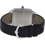 Montre d'occasion CARTIER Santos Dumont mixte quartz bracelet cuir d'origine - vue 3