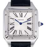Montre d'occasion CARTIER Santos Dumont mixte quartz bracelet cuir d'origine - vue D1