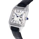 Montre d'occasion CARTIER Santos Dumont mixte quartz bracelet cuir d'origine - vue D2