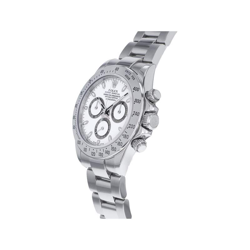 Montre d'occasion ROLEX Cosmograph Daytona homme mouvement automatique certifié (cosc) bracelet acier - vue D2