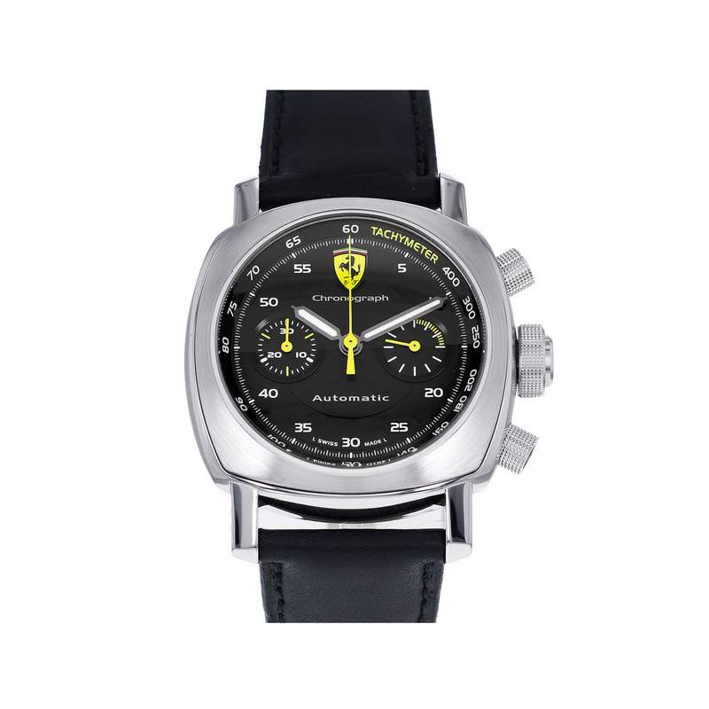 Montre d'occasion PANERAI Ferrari Scuderia Chronograph homme mouvement automatique certifié (cosc) bracelet cuir cresus - vue 1