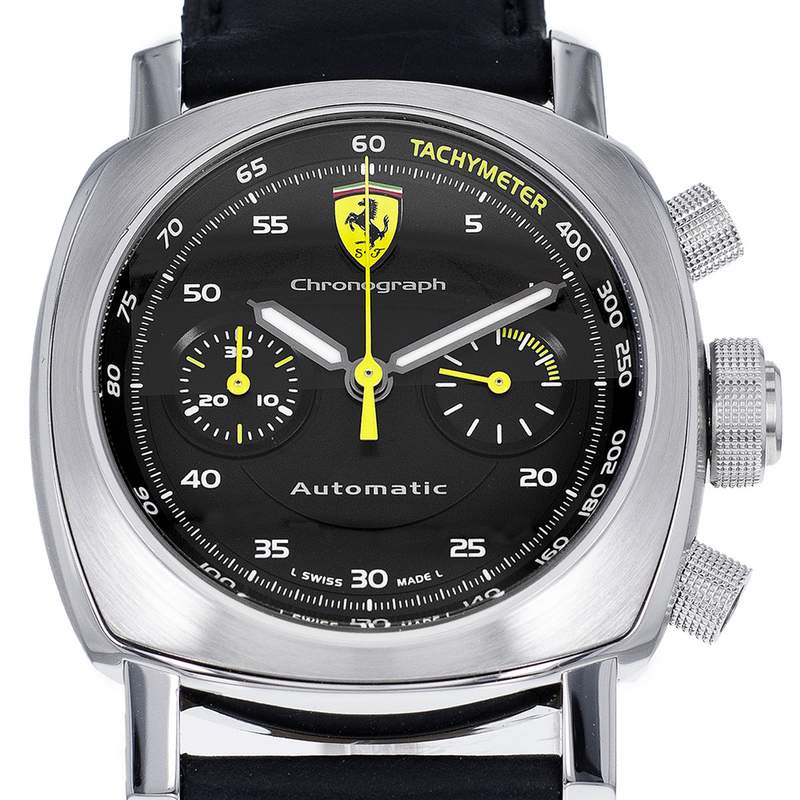 Montre d'occasion PANERAI Ferrari Scuderia Chronograph homme mouvement automatique certifié (cosc) bracelet cuir cresus - vue D1