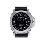 Montre d'occasion PANERAI Luminor Gmt homme mouvement automatique certifié (cosc) bracelet cuir cresus - vue 1