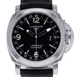 Montre d'occasion PANERAI Luminor Gmt homme mouvement automatique certifié (cosc) bracelet cuir cresus - vue D1