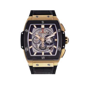 Montre d'occasion HUBLOT Spirit of Big Bang homme automatique bracelet cuir d'origine