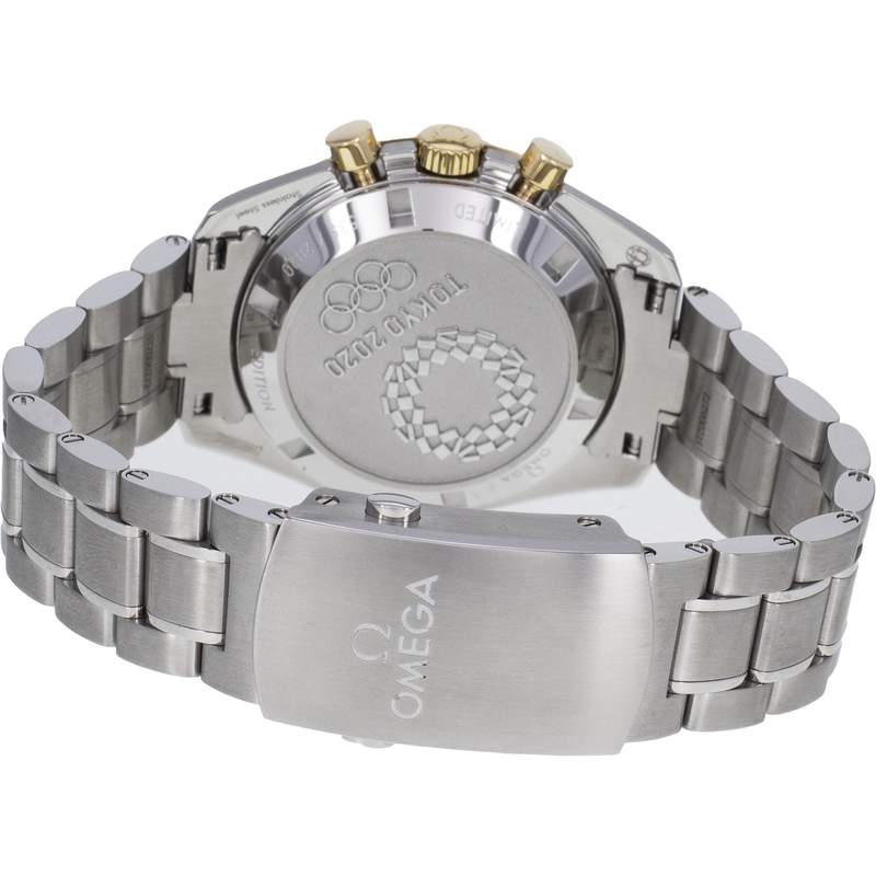 Montre d'occasion OMEGA Speedmaster Tokyo 2020 homme mécanique bracelet acier - vue 3