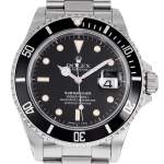 Montre d'occasion ROLEX Submariner Date homme mouvement automatique certifié (cosc) bracelet acier - vue D1