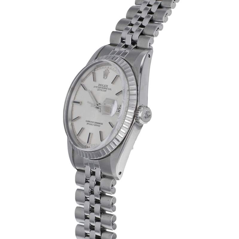 Montre d'occasion ROLEX DateJust homme mouvement automatique certifié (cosc) bracelet acier - vue D2