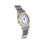 Montre d'occasion CARTIER Santos Octogonale femme automatique bracelet or jaune 750/000 et acier - vue 2