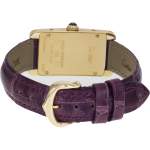 Montre d'occasion CARTIER Tank Américaine femme quartz bracelet cuir d'origine - vue 3