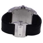 Montre d'occasion CARTIER Santos 100 XL homme automatique bracelet cuir cresus - vue 3