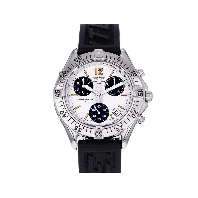Montre d'occasion BREITLING Colt Chronographe homme quartz bracelet caoutchouc - vue 1