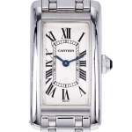 Montre d'occasion CARTIER Tank Américaine femme quartz bracelet or blanc 750/000 - vue D1