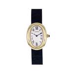 Montre d'occasion CARTIER Baignoire femme quartz bracelet cuir - vue 1