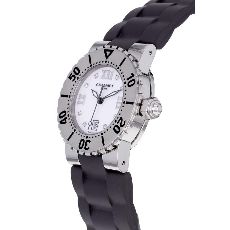 Montre d'occasion CHAUMET Class One femme quartz bracelet caoutchouc - vue D2