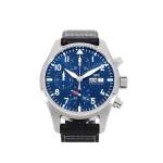 Montre d'occasion IWC Pilot Chronograph homme automatique bracelet cuir d'origine - vue 1
