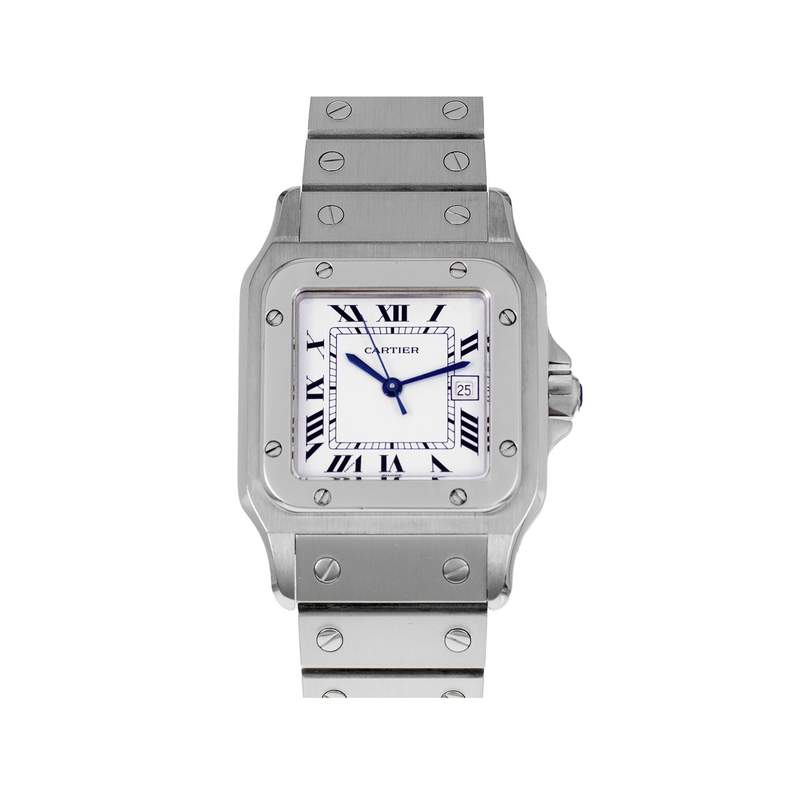 Montre d'occasion CARTIER Santos mixte automatique bracelet acier - vue 1