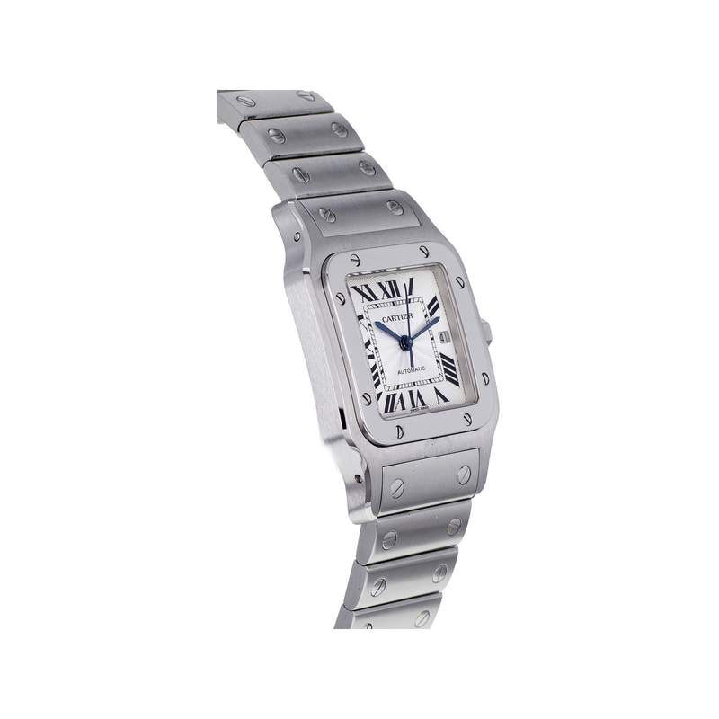 Montre d'occasion CARTIER Santos mixte automatique bracelet acier - vue 2