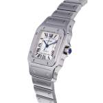Montre d'occasion CARTIER Santos mixte automatique bracelet acier - vue D2