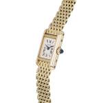 Montre d'occasion CARTIER Tank femme quartz bracelet or jaune 750/000 - vue D2