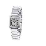 Montre d'occasion CARTIER Tank Française femme quartz bracelet acier - vue 4