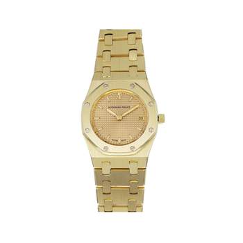 Montre d'occasion AUDEMARS PIGUET Royal Oak Lady femme quartz bracelet or jaune 750/000